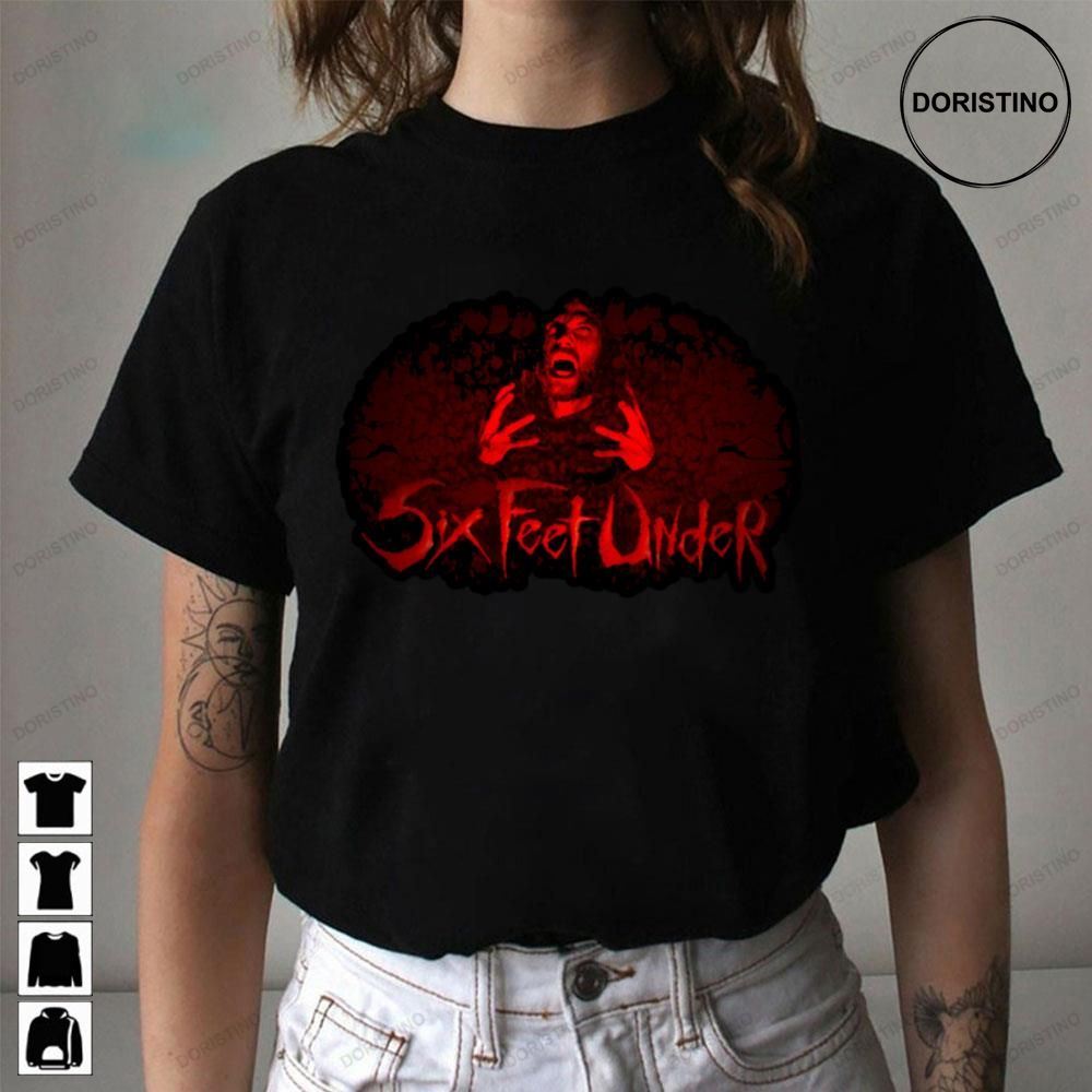 Red Six Feet Under Awesome Shirts